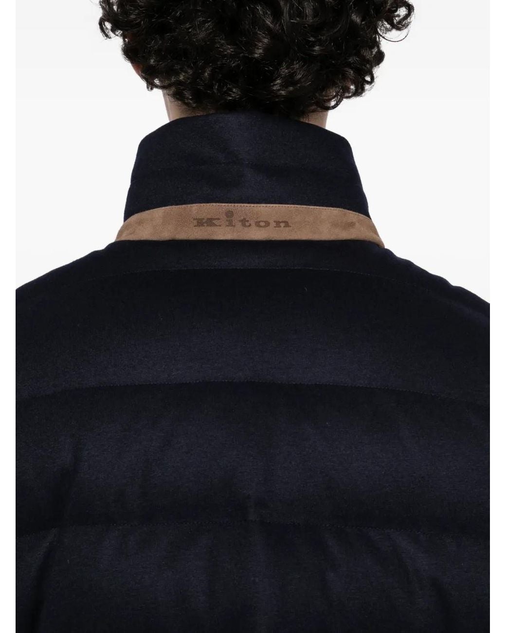 Kiton Blue Padded Jacket for men