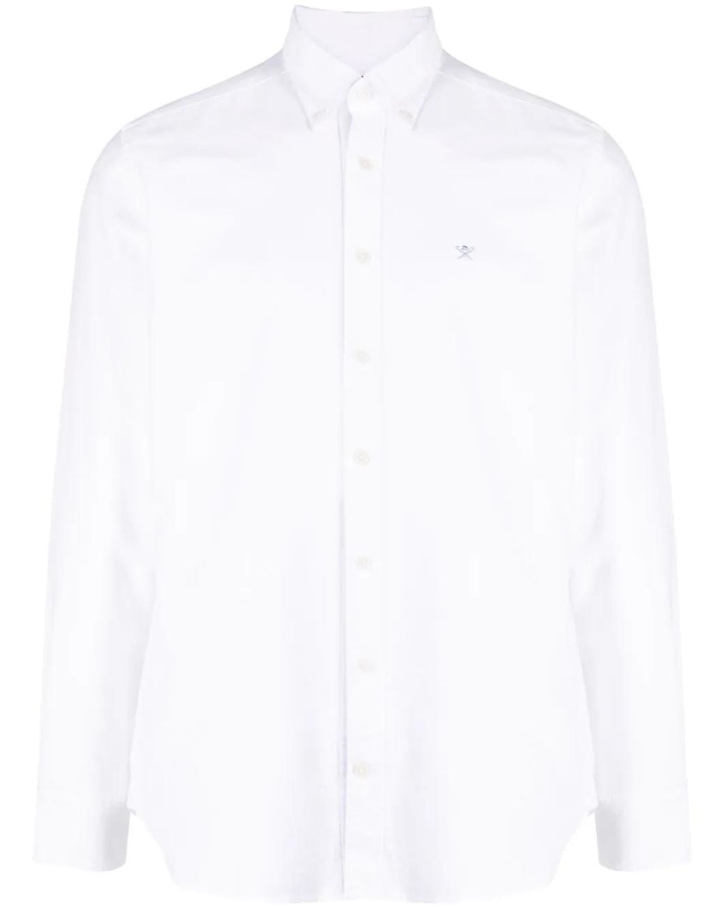 Hackett White Long-Sleeve Cotton Shirt for men