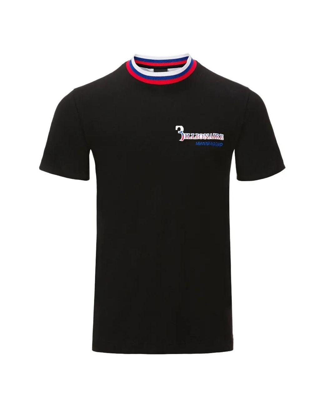 Billionaire Black T-Shirt À Broderies for men