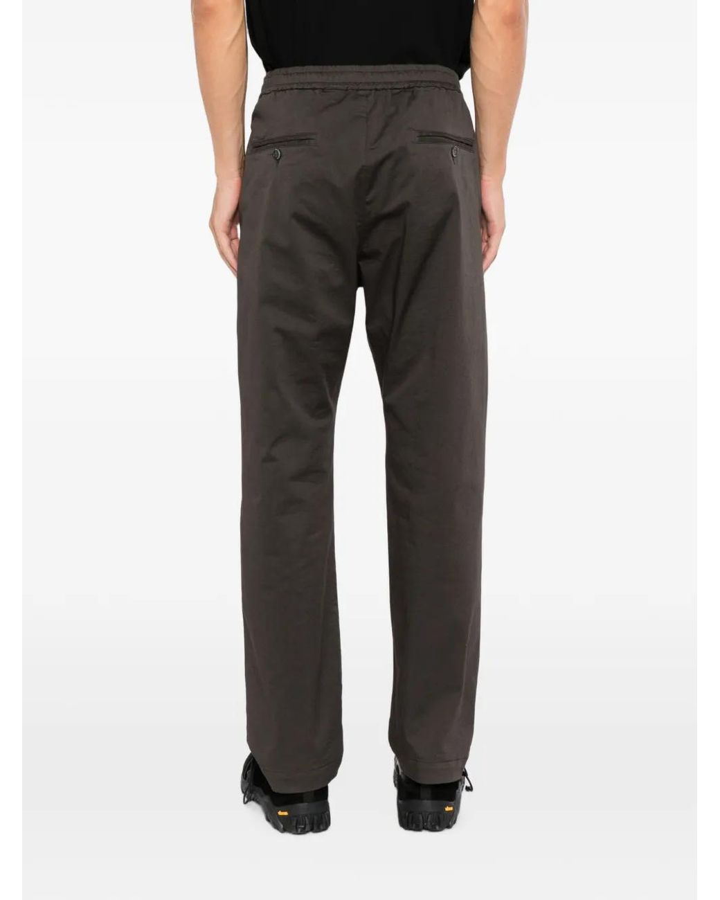 Barena Brown Elasticated Waistband Trousers for men