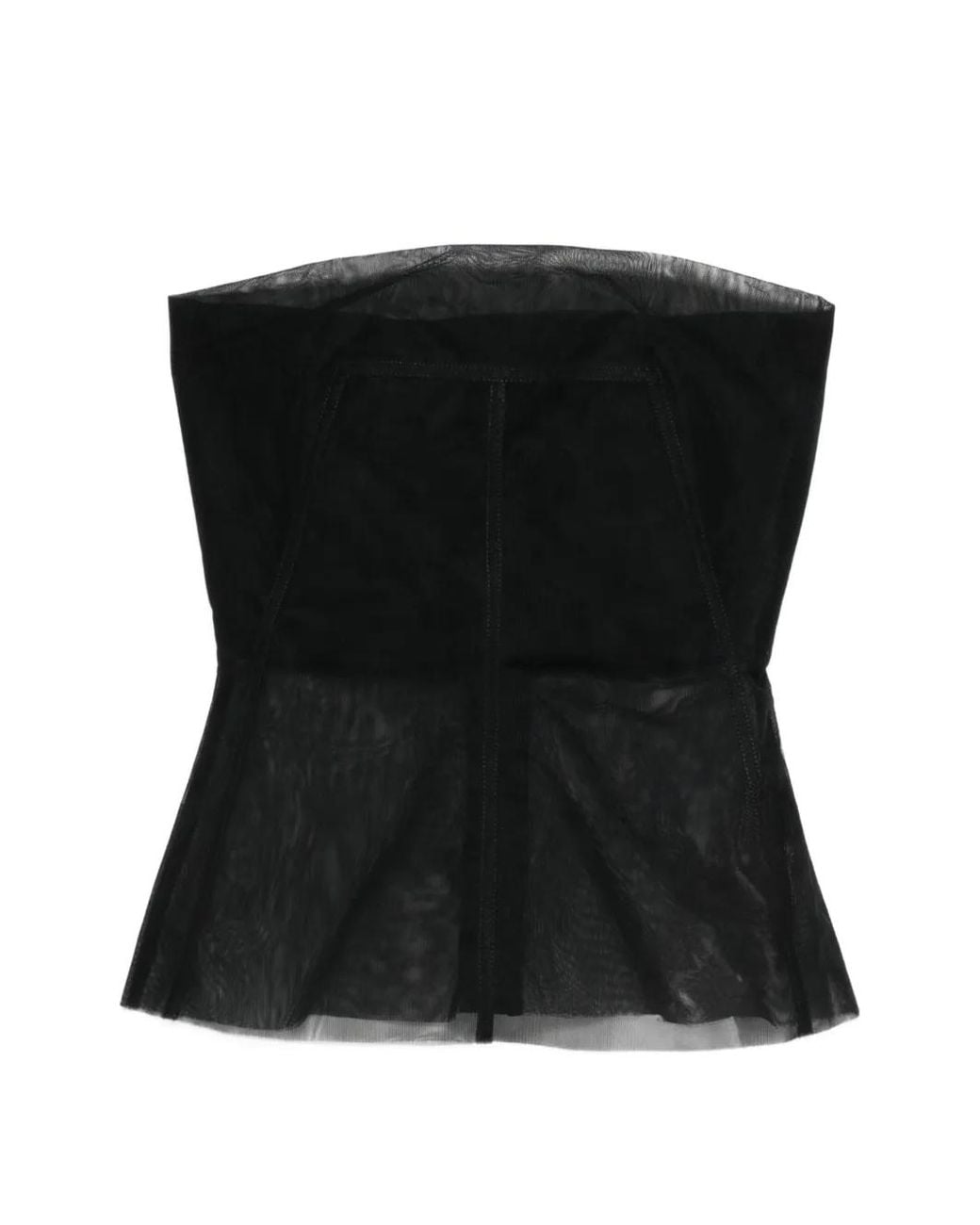 Rick Owens Black Haut À Design Bustier