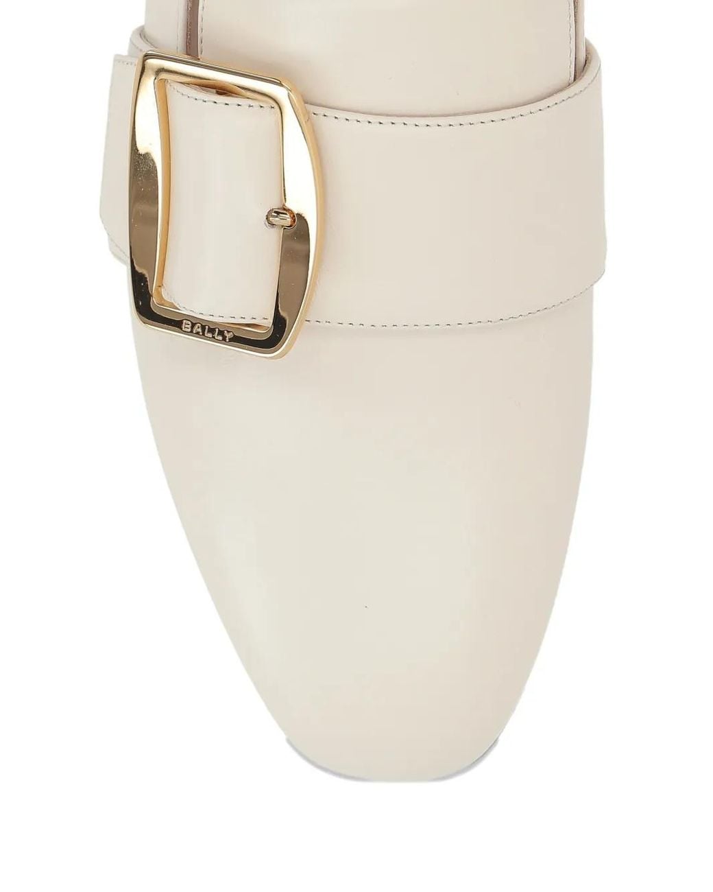 Bally White Almond Leather Sandals
