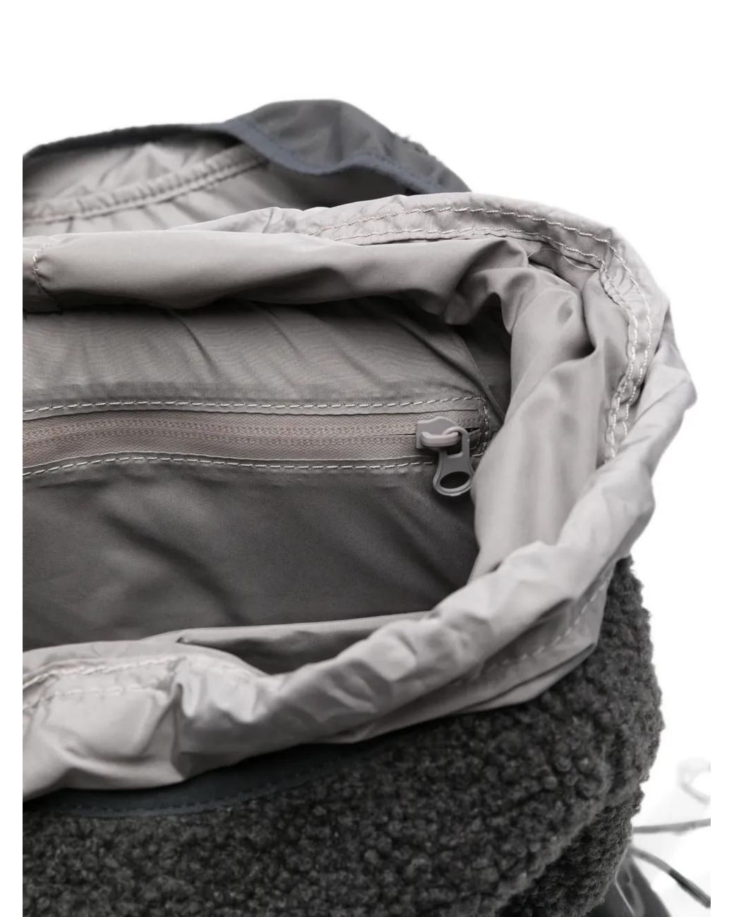 Adidas By Stella McCartney Black Fleece-Texture Buckle-Fastening Backpack
