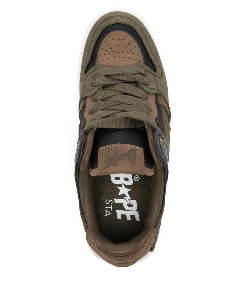 A Bathing Ape Brown Sneakers Mit Stern-Patch