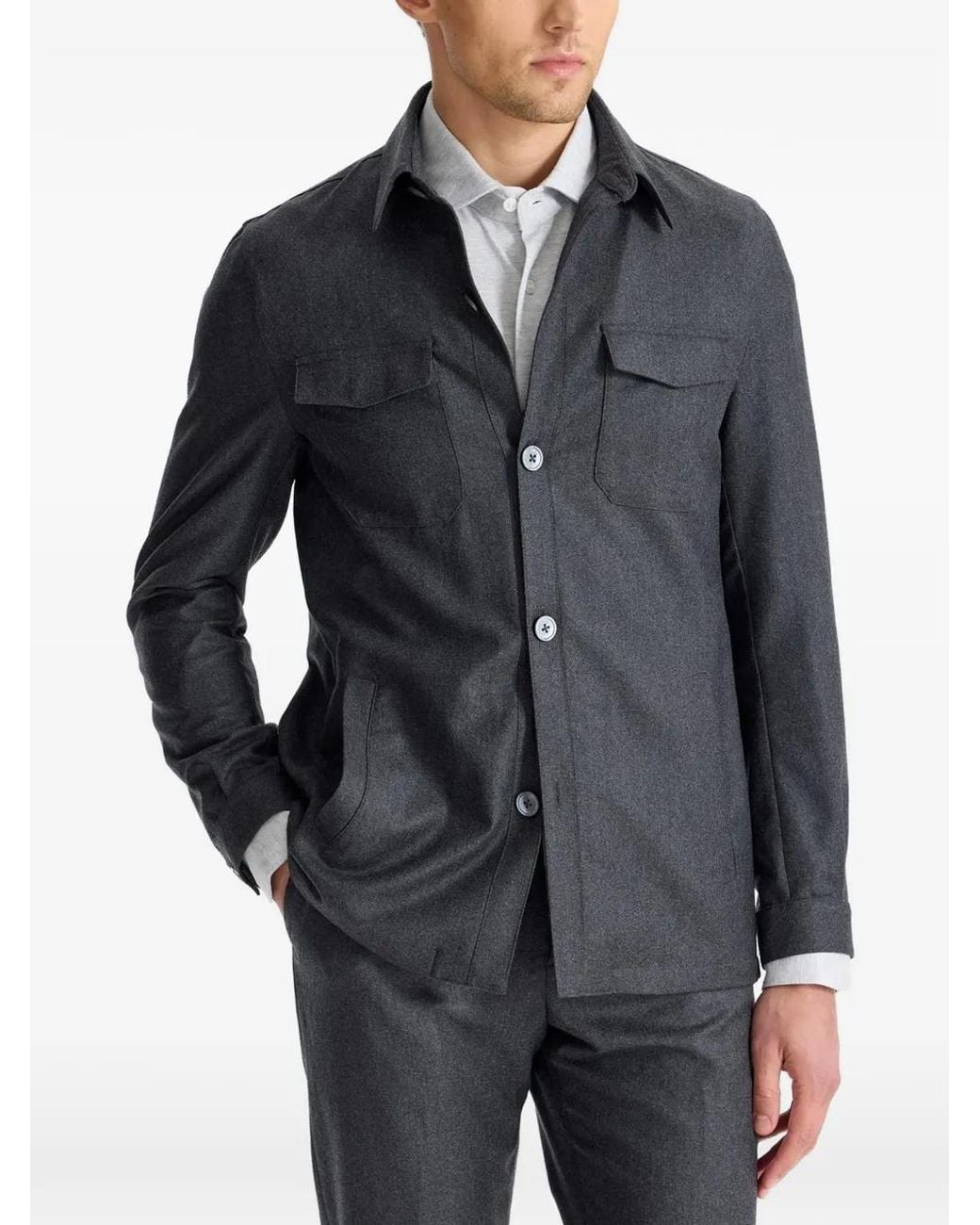 Tombolini Gray Veste Zero Gravity À Poche À Rabat for men