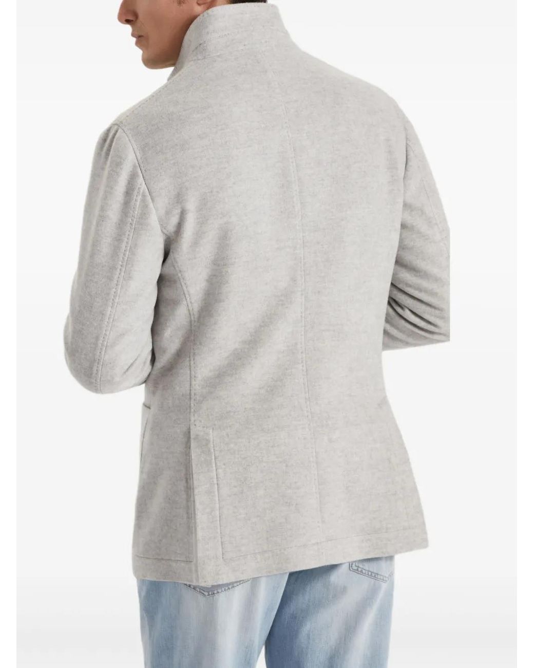 Brunello Cucinelli Kasjmier Blazer in het Gray voor heren