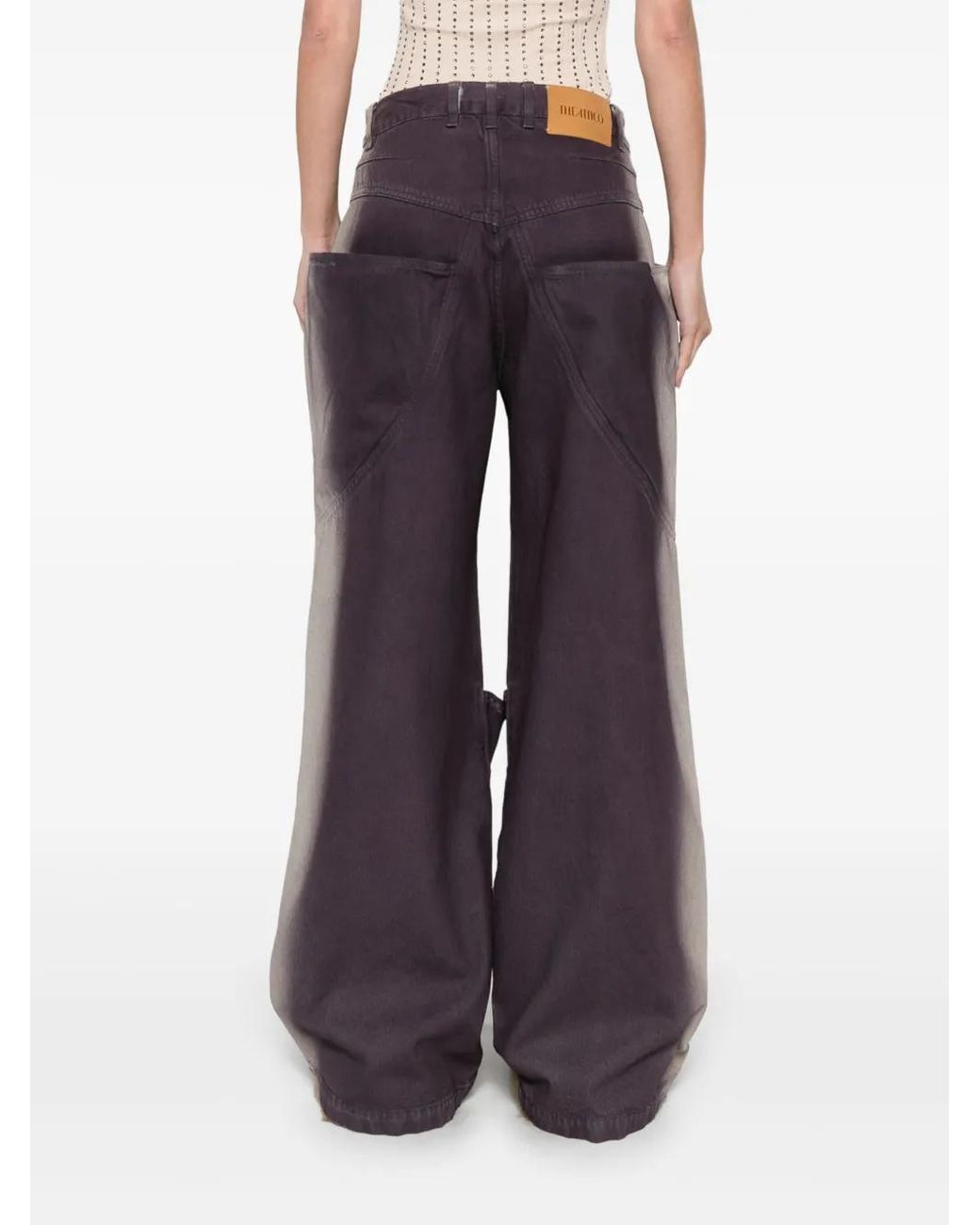 The Attico Purple Long Jeans