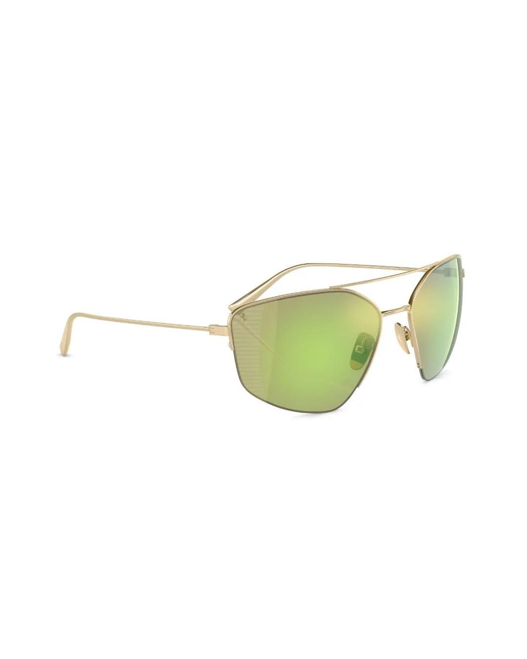 Ferrari Green Geometric-Frame Sunglasses for men