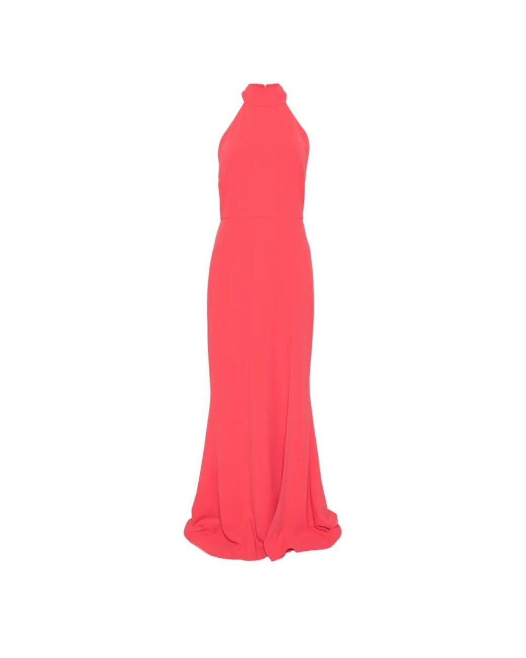 Nicole Miller Pink Sleeveless Bow-Detail Maxi Dress