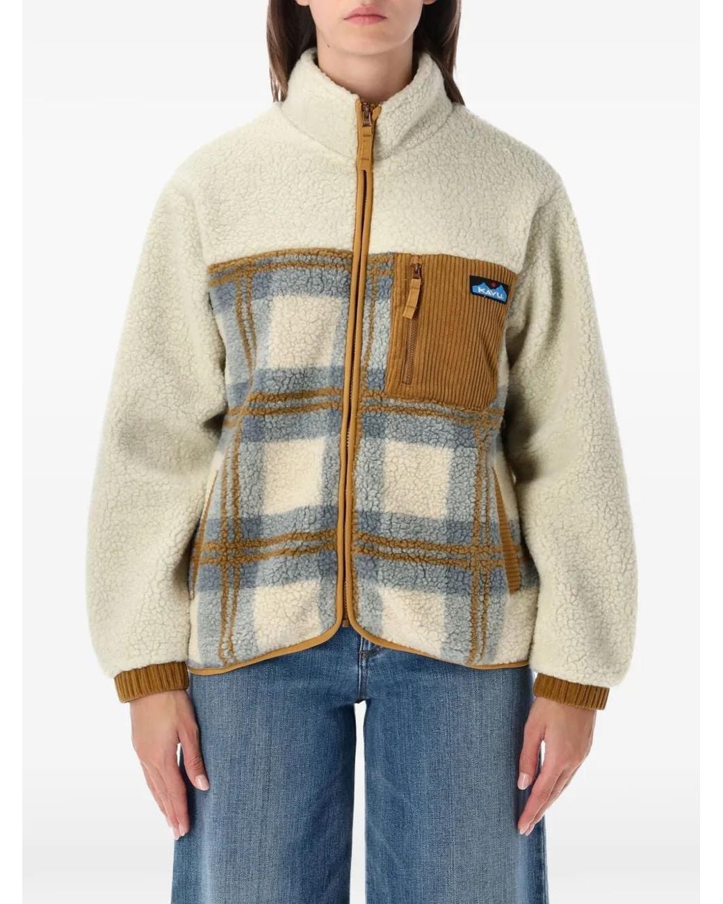 Kavu Natural Veste Willow En Polaire À Carreaux