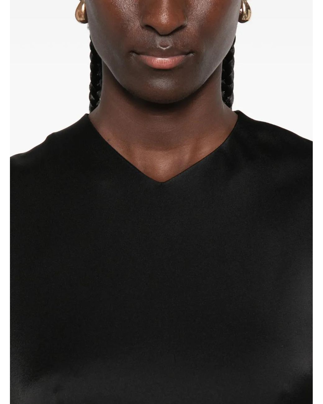 Victoria Beckham Black Victoria Midi Dress