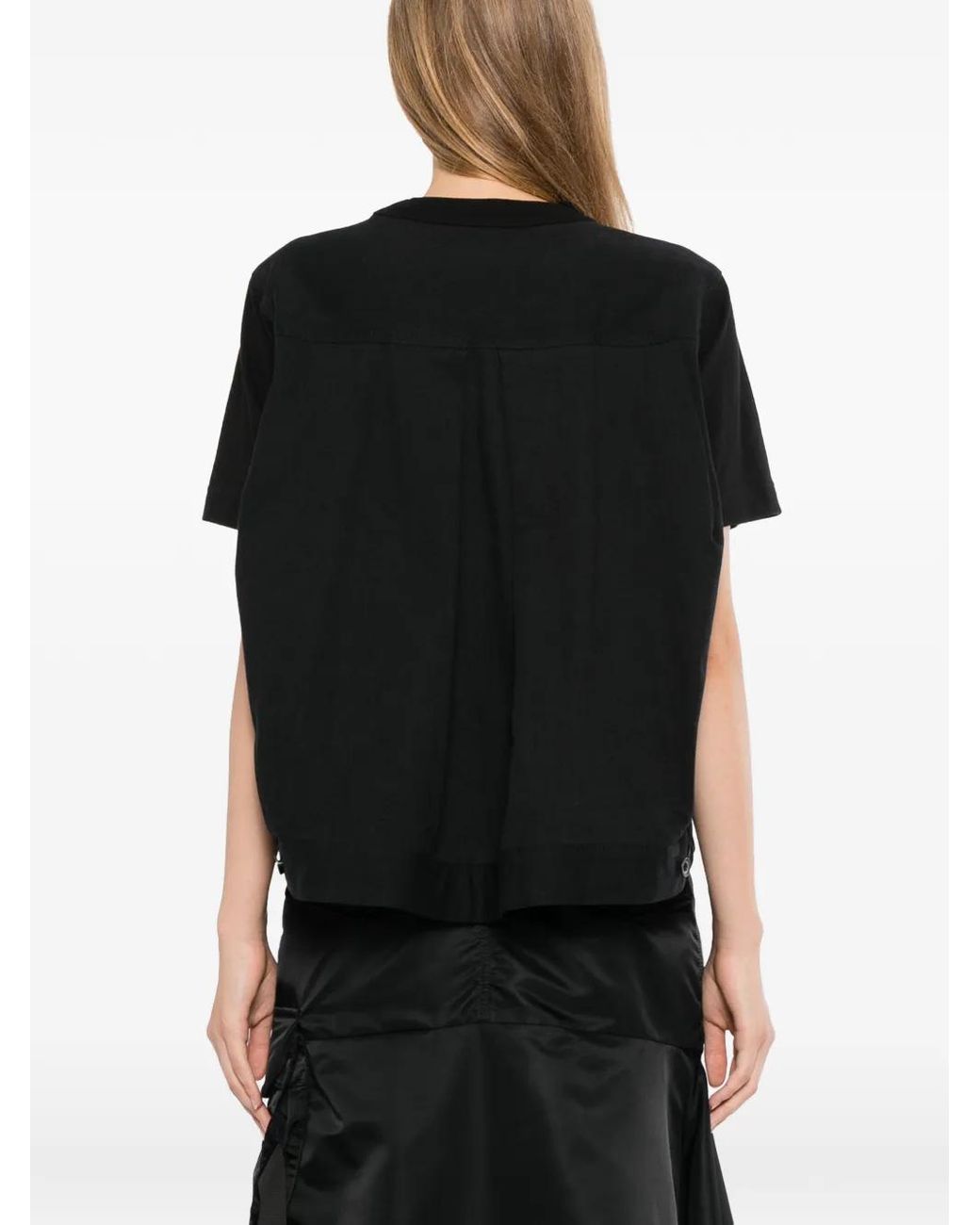Sacai Black Patch-Pocket T-Shirt