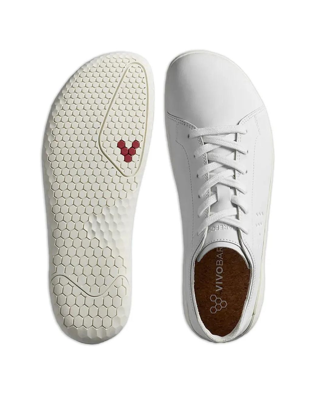 Vivobarefoot White Logo-Debossed Sneakers