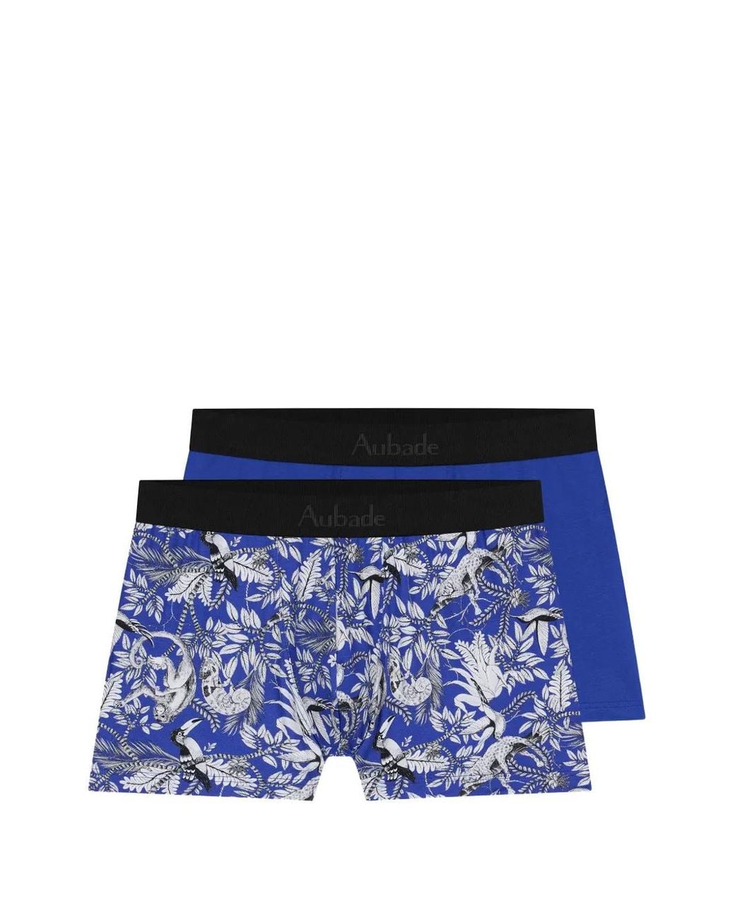 Aubade Blue Jungle Life Animal-Print Boxers Set (Set Of Two) for men