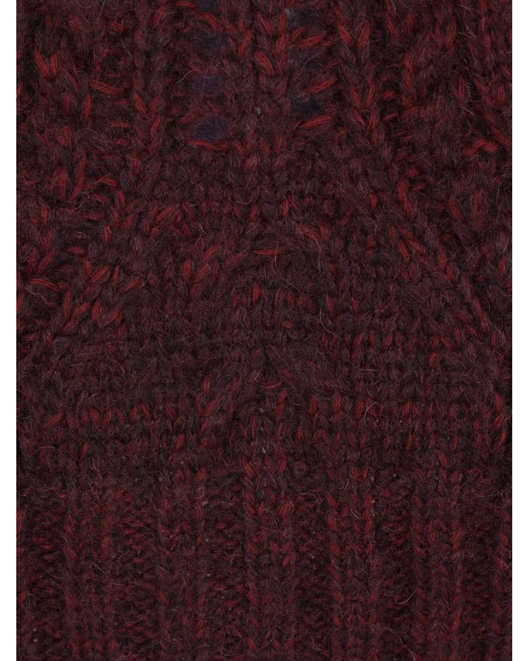 Ermanno Scervino Purple Cable-Knit Cardigan