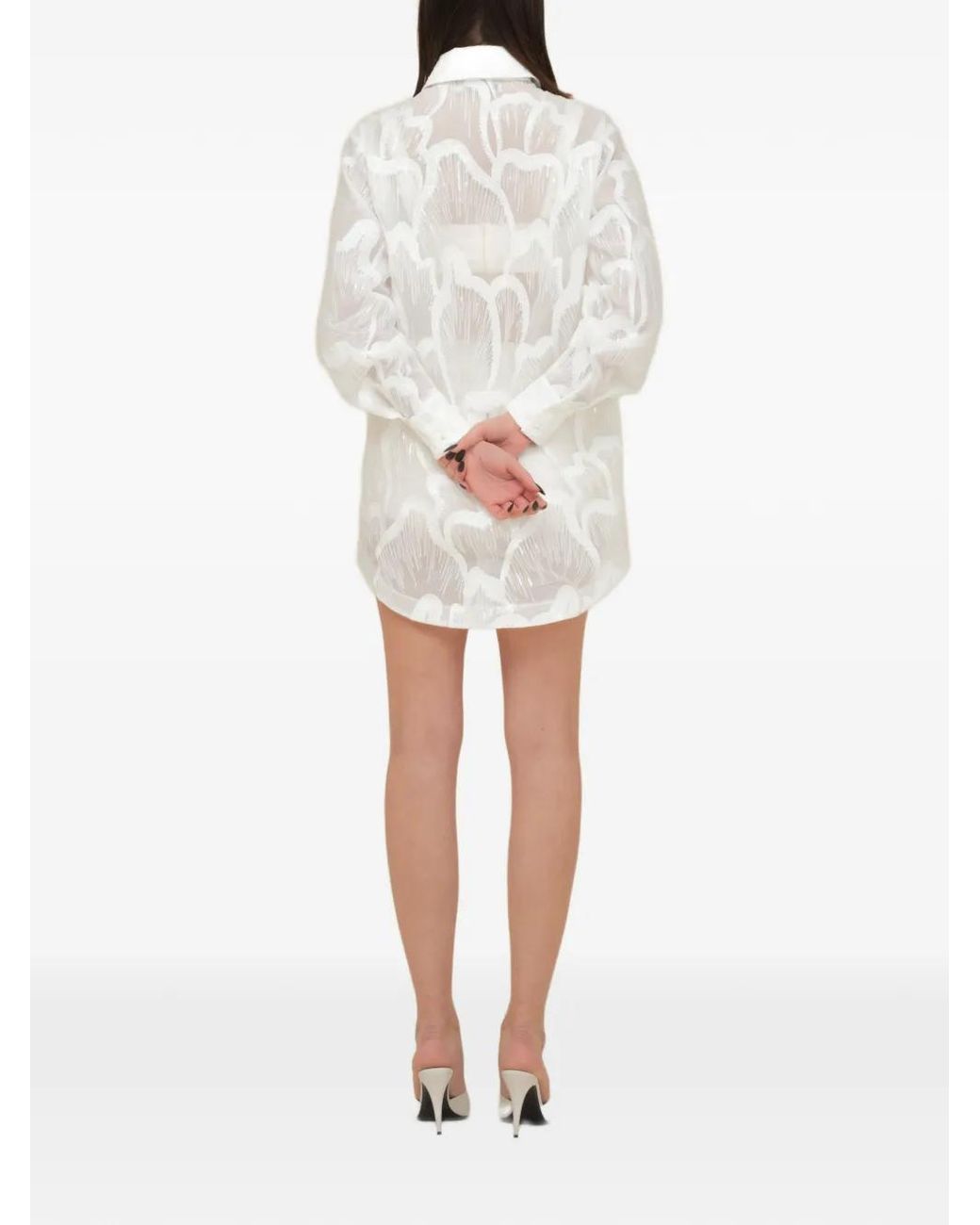 Contessa Mills White Wicca Shirt Mini Dress