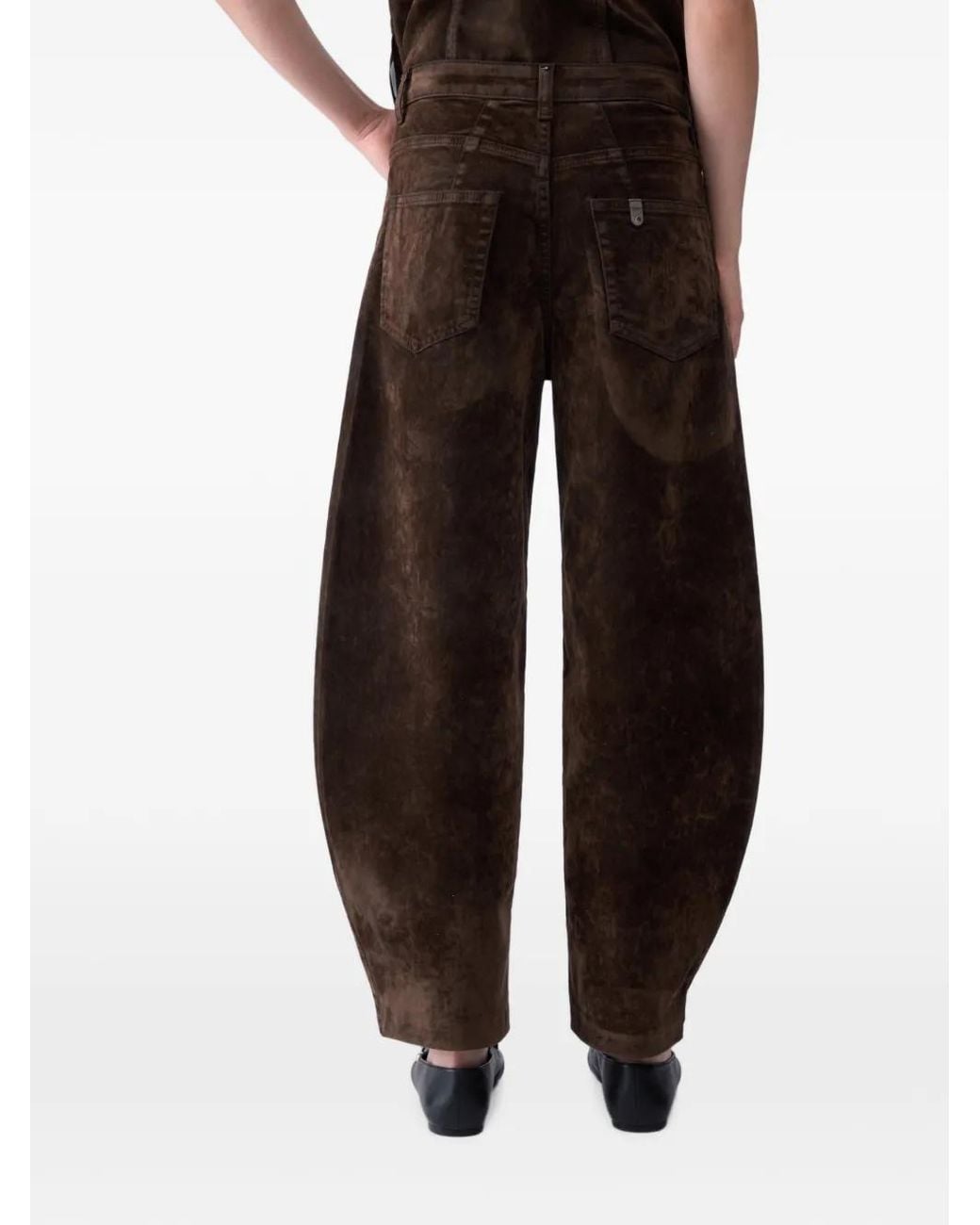 Liu Jo Brown Balloon Velvet Trousers
