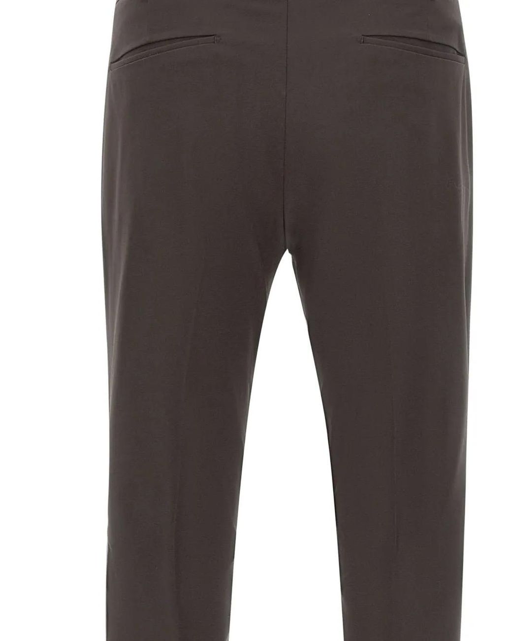 PT Torino Gray Welt Straight Trousers for men