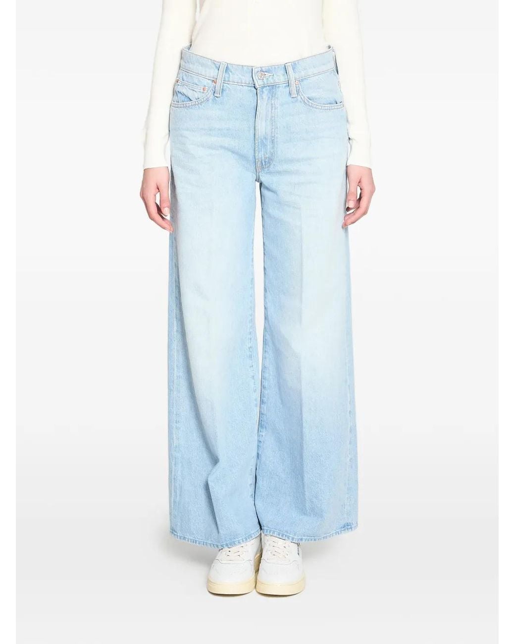 Mother Blue Belt Loops Five Pockets Jeans