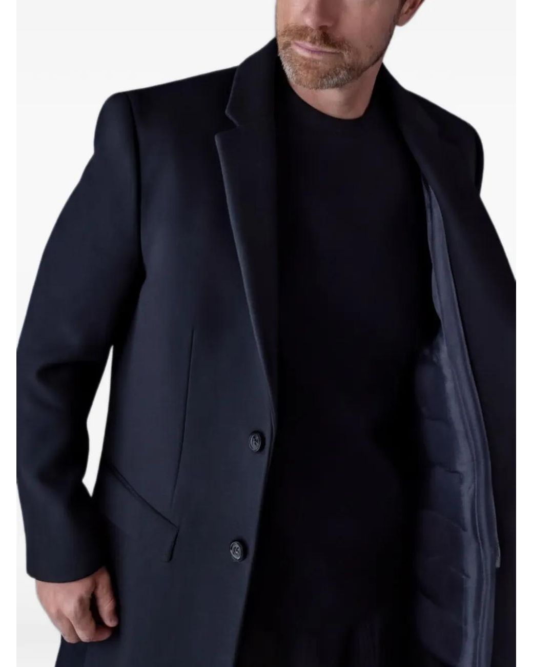 Mackage Blue Skai-Slb Wool Coat for men