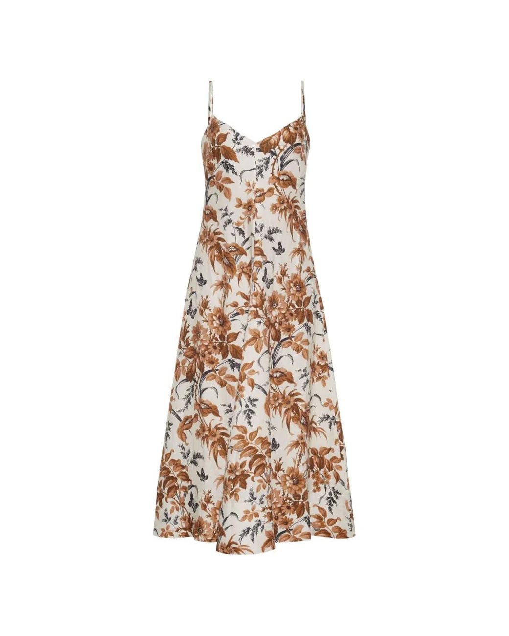 Cara Cara White Mae V-Neck Midi Dress