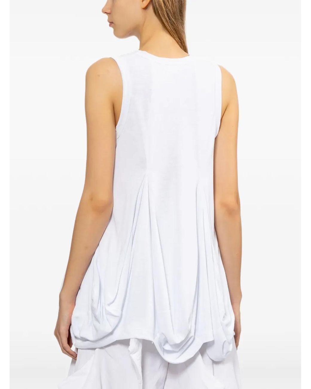 Chaleco Con Dobladillo Abombado Comme des Garçons de color White