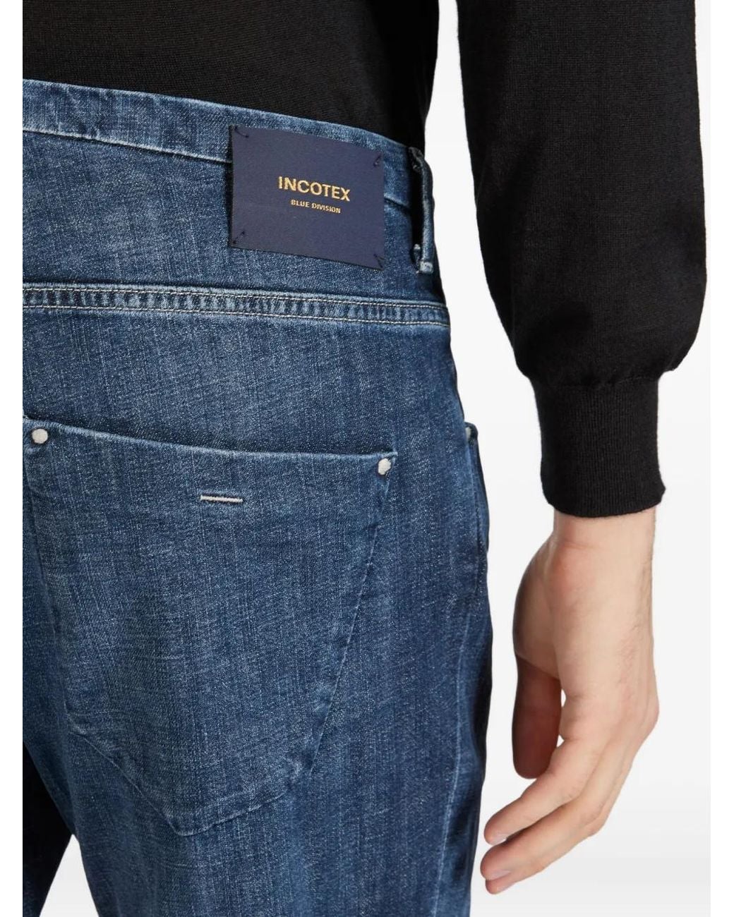 Slowear Blue Five-Pocket Cotton Tailored Trousers for men