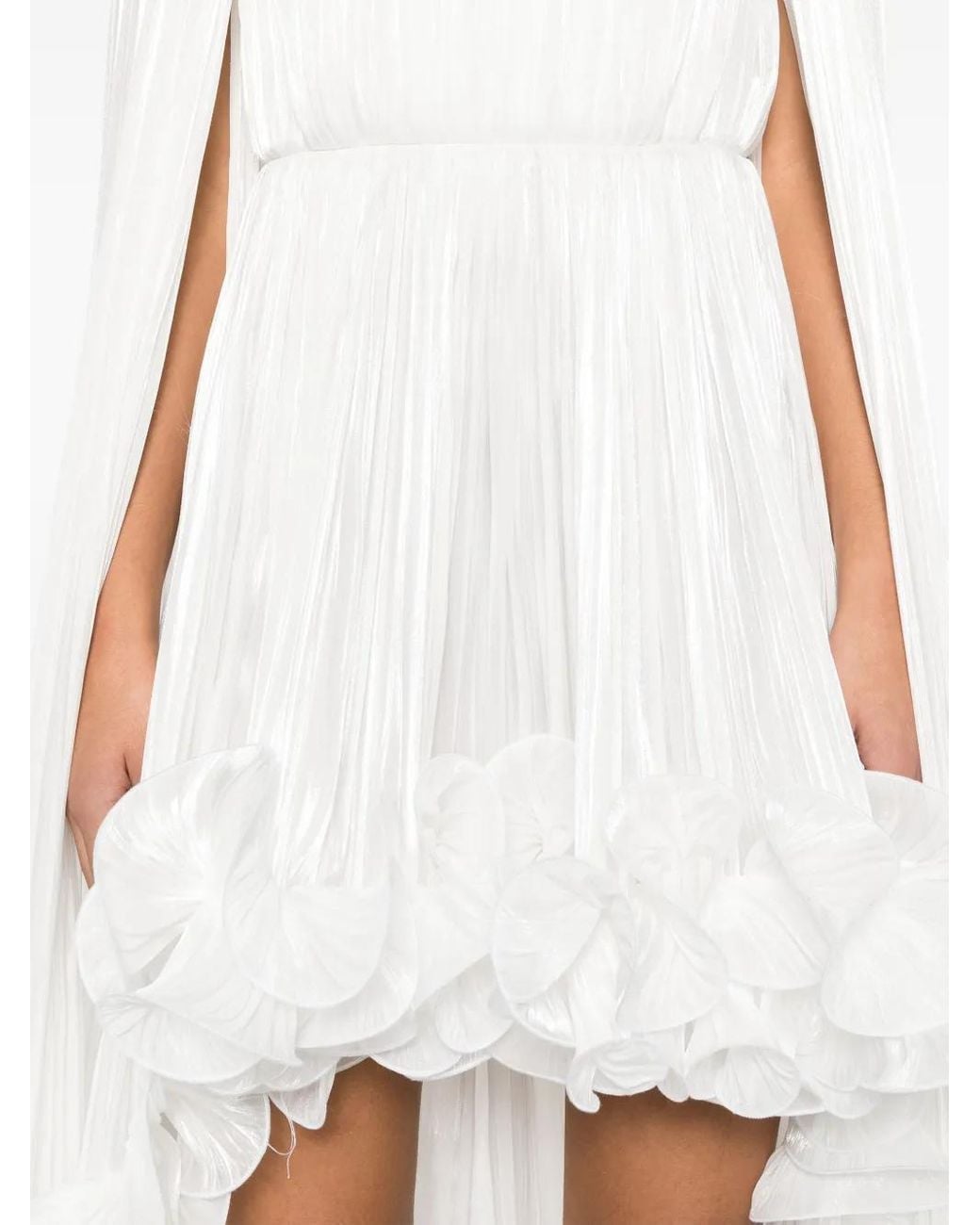 Ana Radu White Plissé Gown