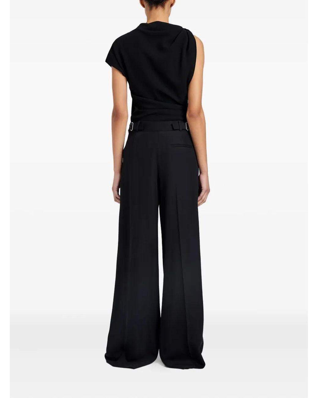 Proenza Schouler Black Plissierte Palazzohose