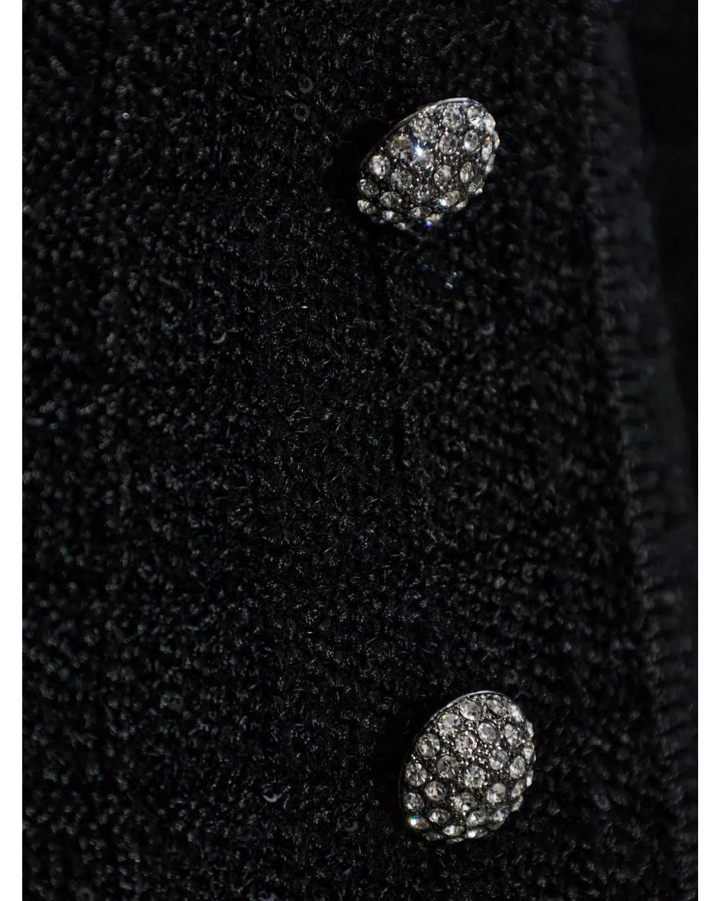 Alessandra Rich Black Buttoned Embellished Jacket