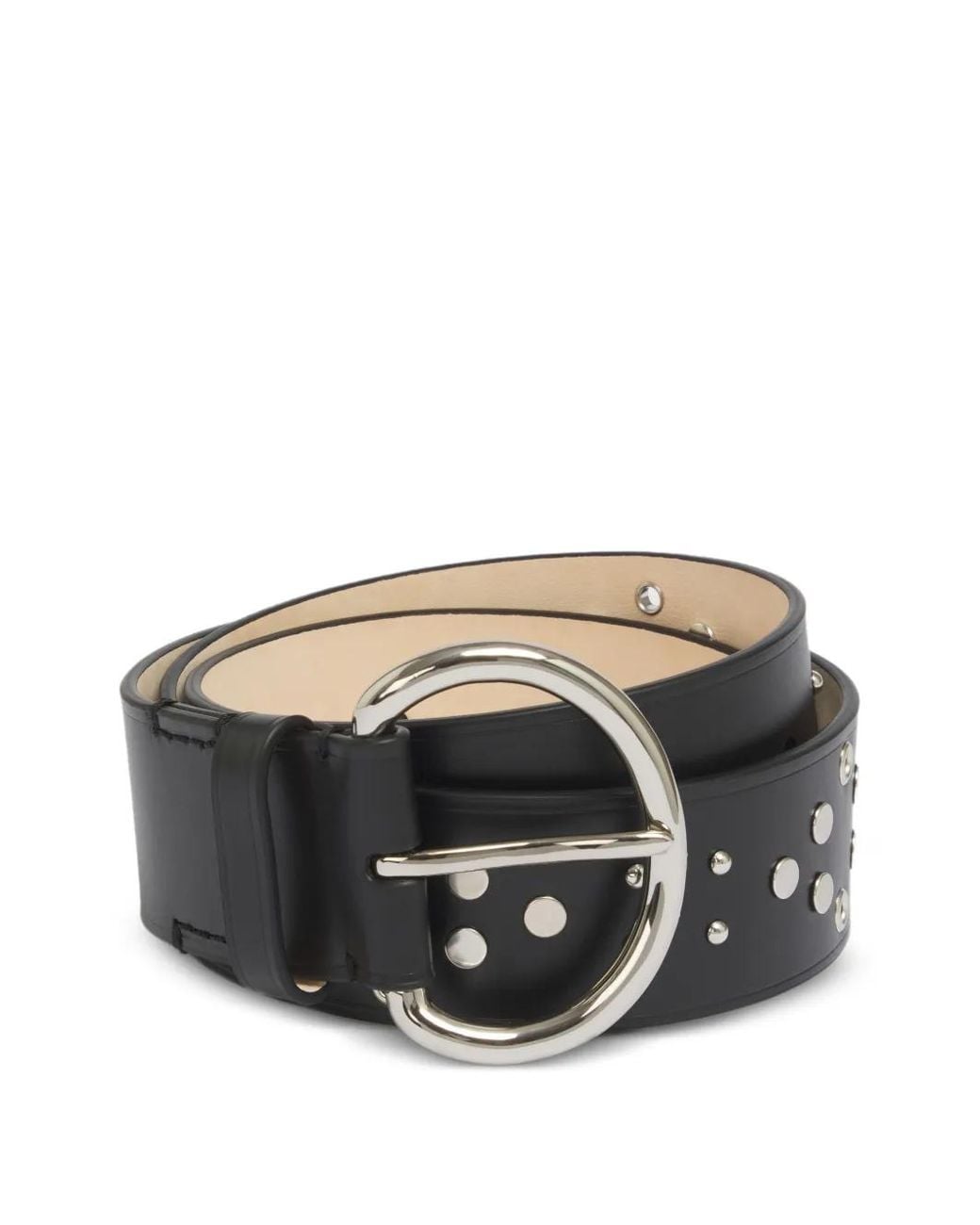 Marni Black Ceinture En Cuir À Clous En Métal