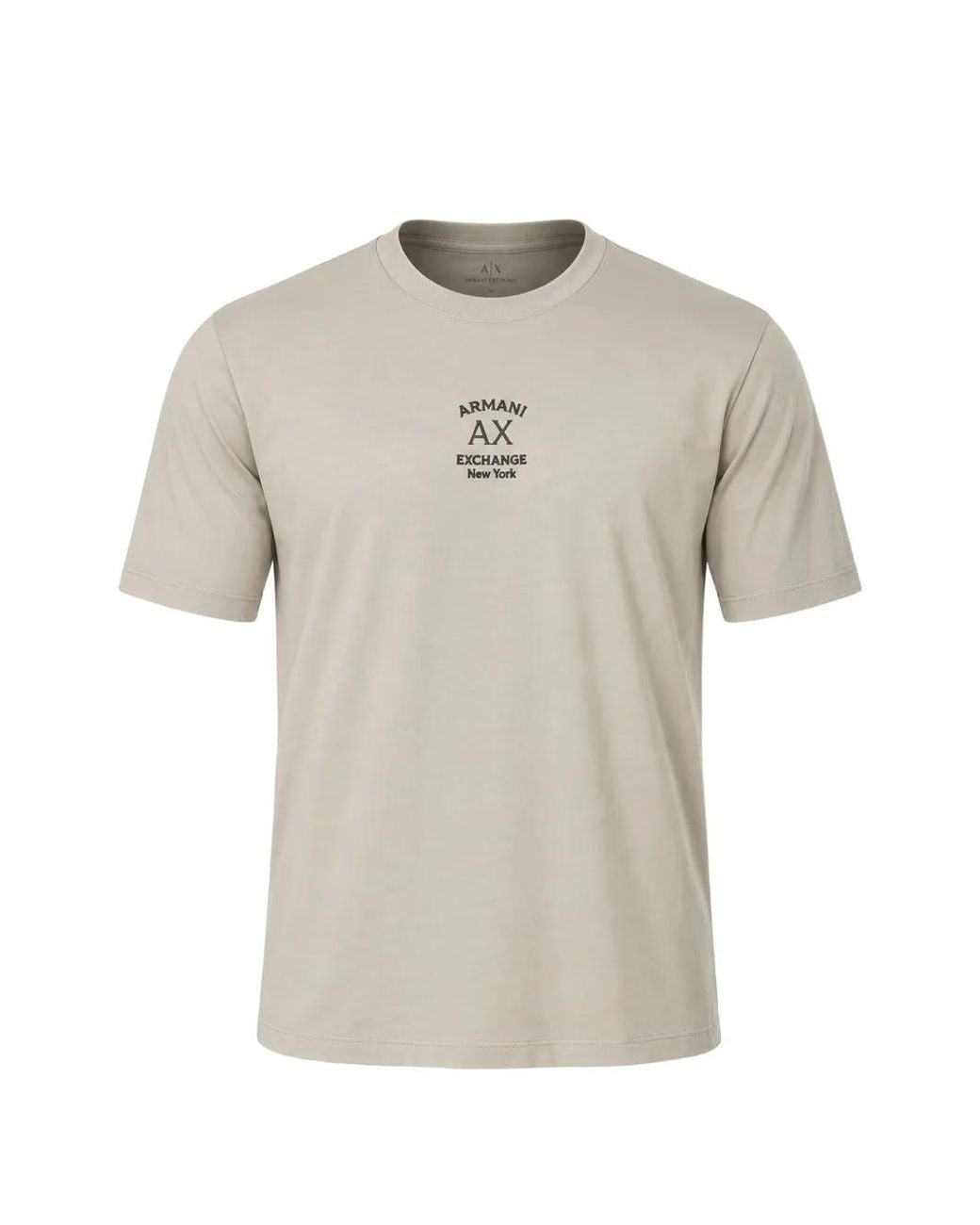 ARMANI EXCHANGE White Logo-Print Cotton T-Shirt for men
