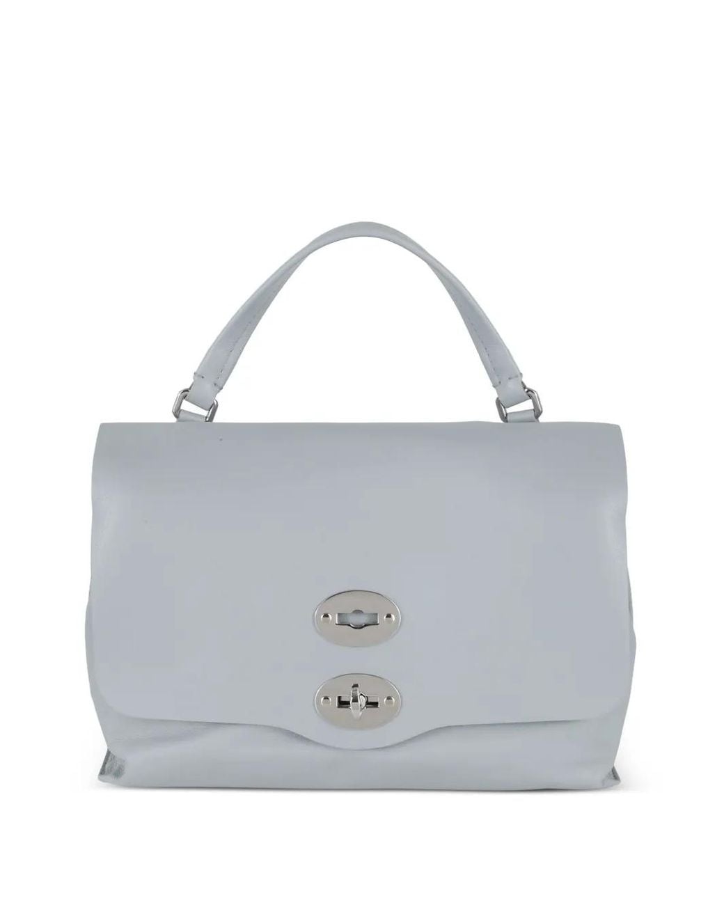 Zanellato Gray Postina Leather Shoulder Bag