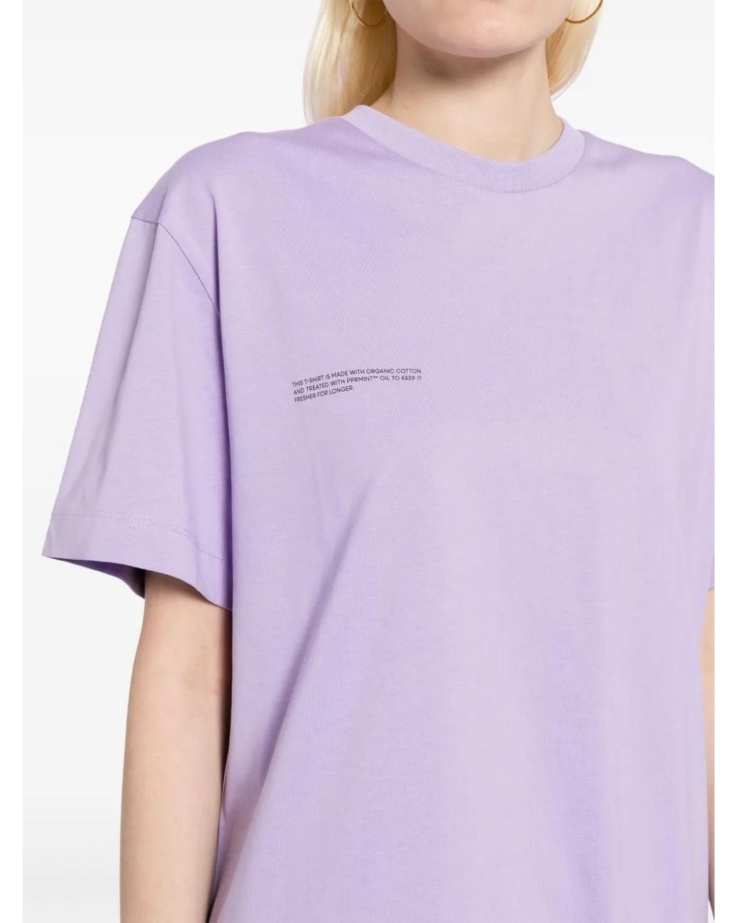 PANGAIA Purple Slogan-Print T-Shirt