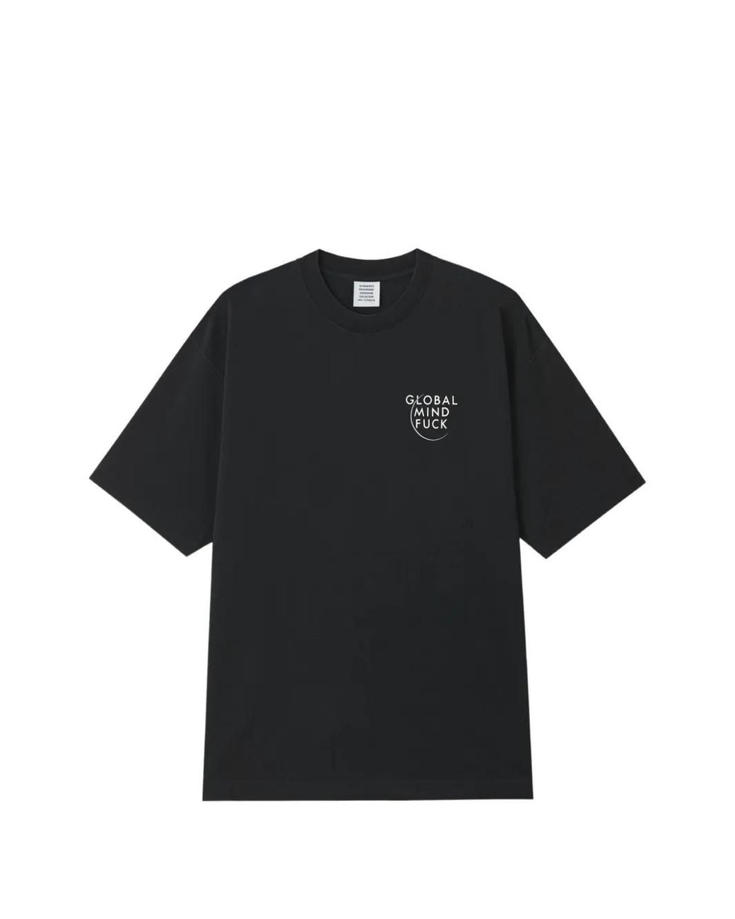 Vetements Black Slogan-Print Oversized T-Shirt