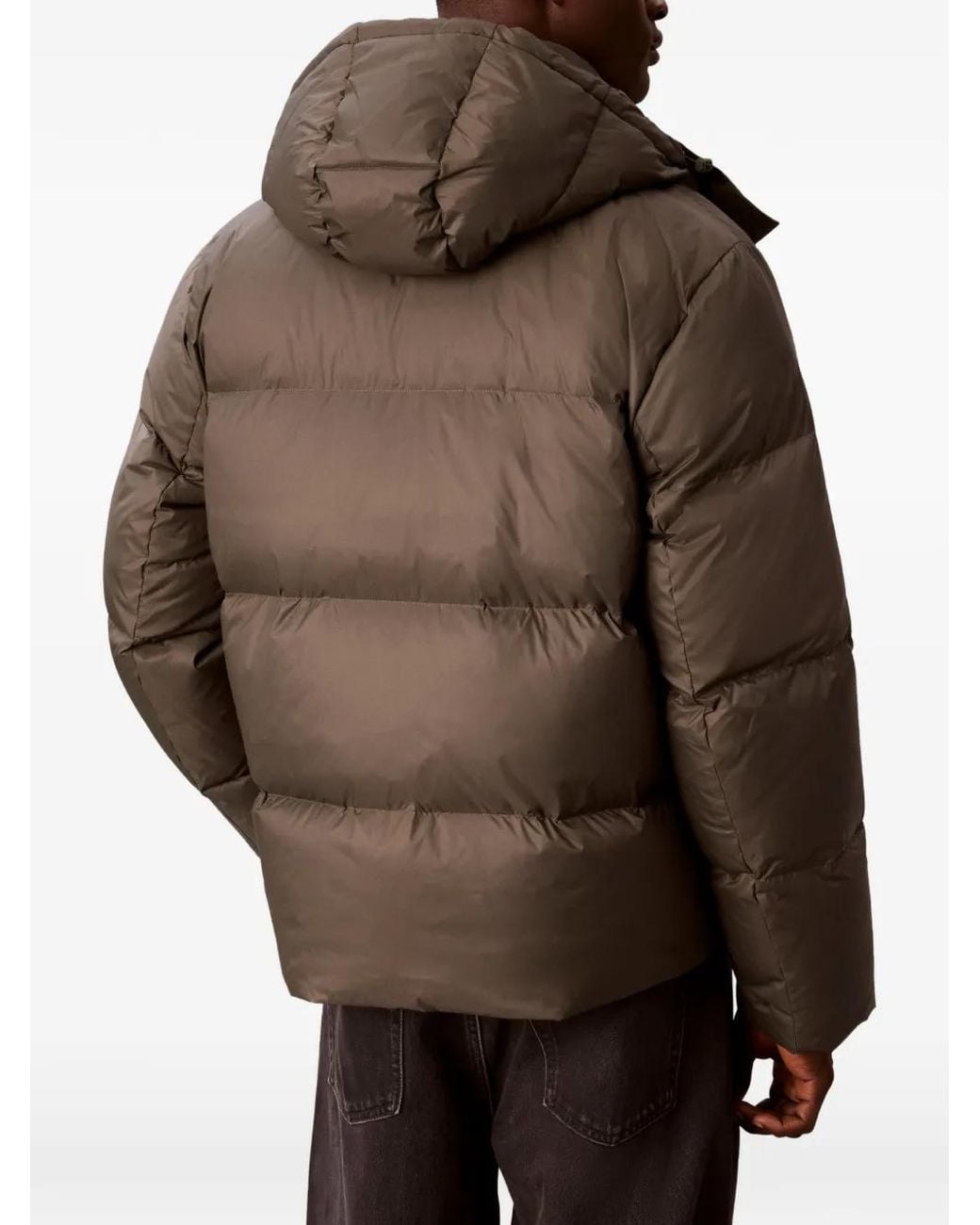 Calvin Klein Black Hooded Padded Jacket for men