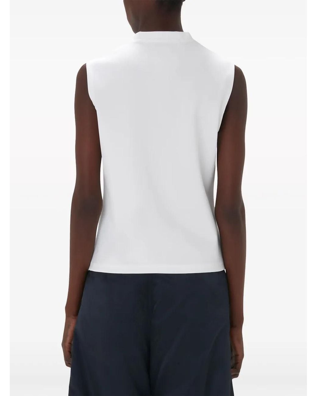 J.W. Anderson White Embroidered Logo Tank Top