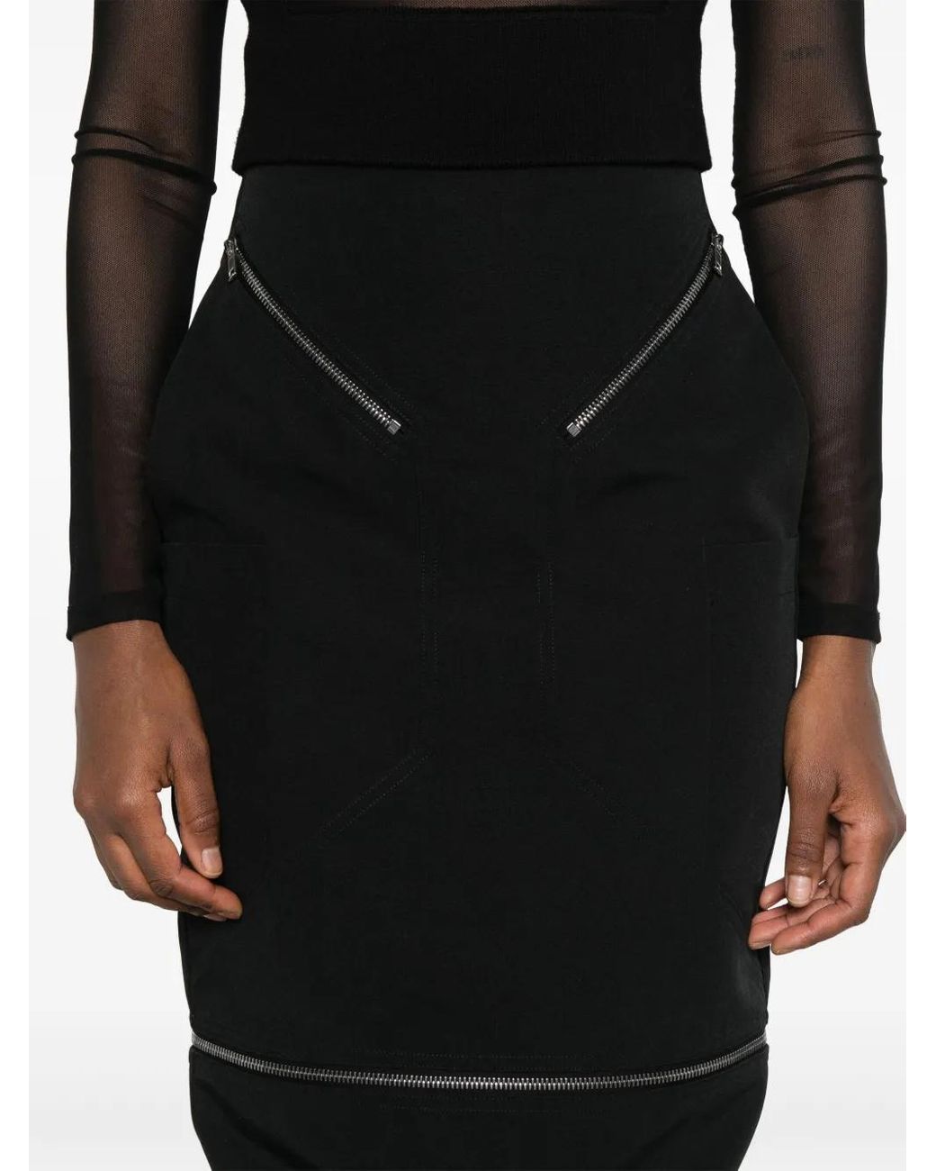 Rick Owens Black Headon Skirt