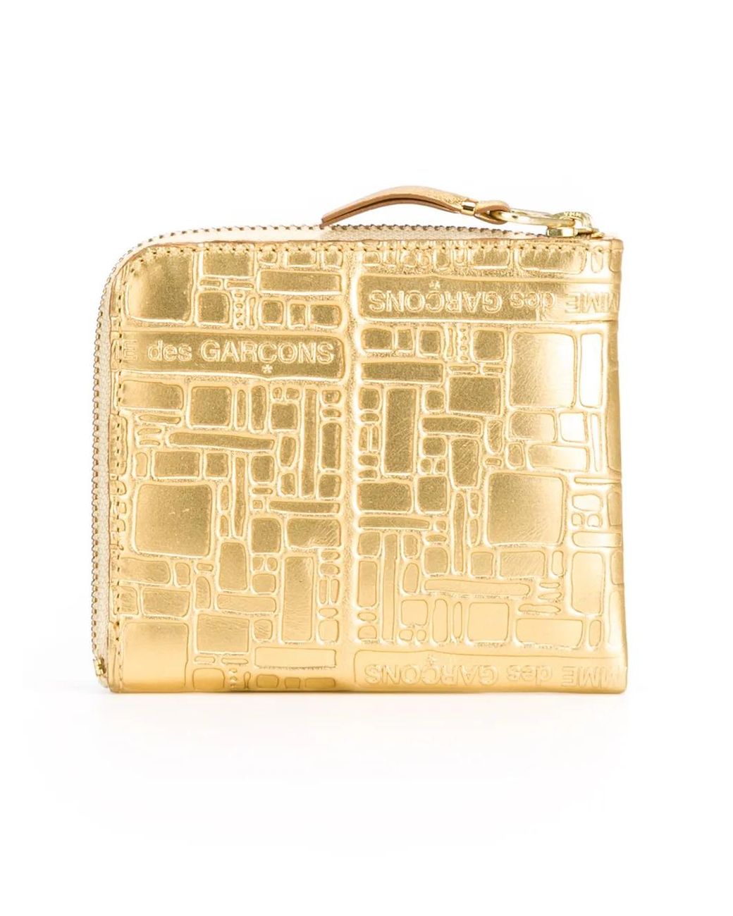 Comme des Garçons Metallic Embossed Leather Wallet