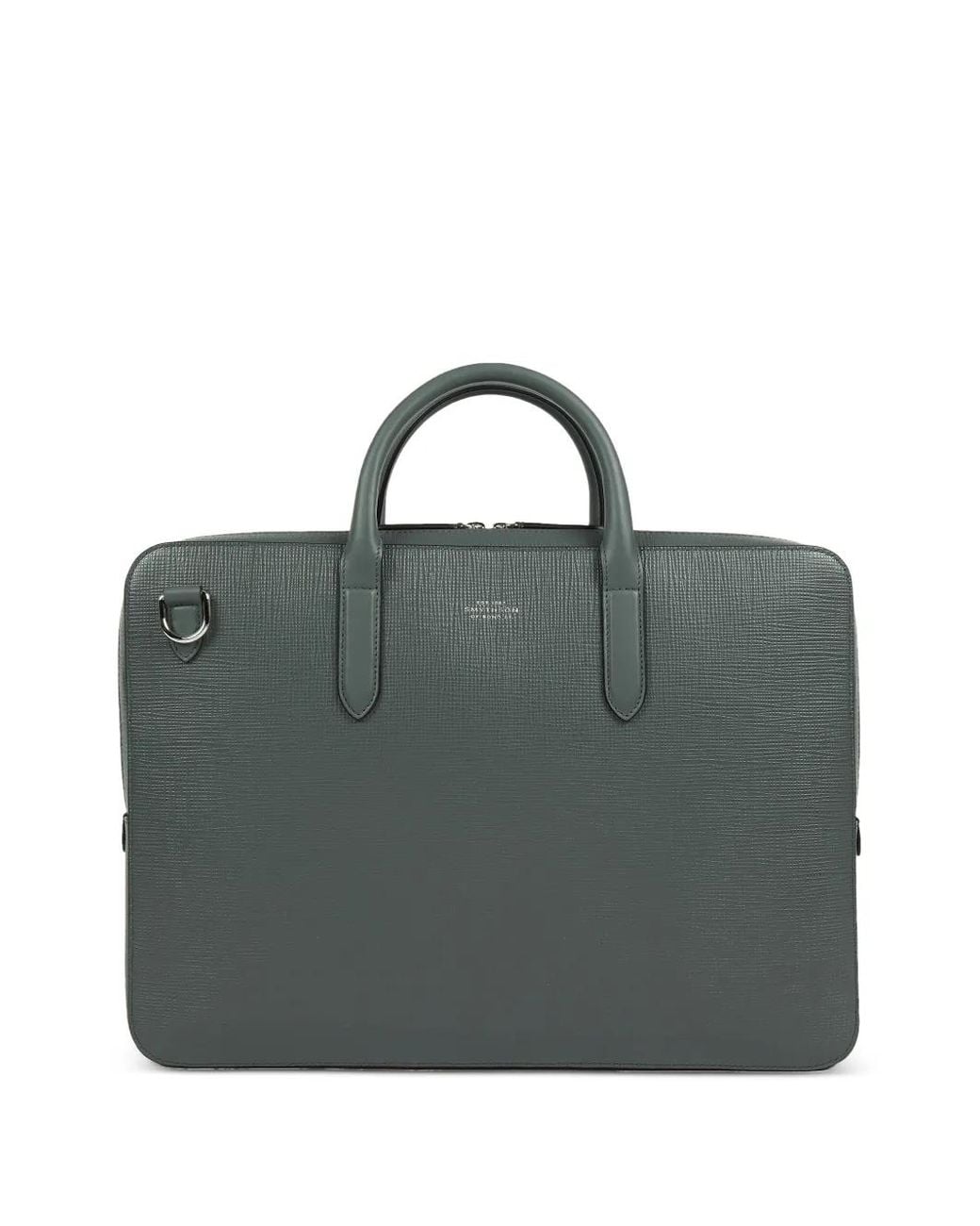 Smythson Black Panama Large Briefcase