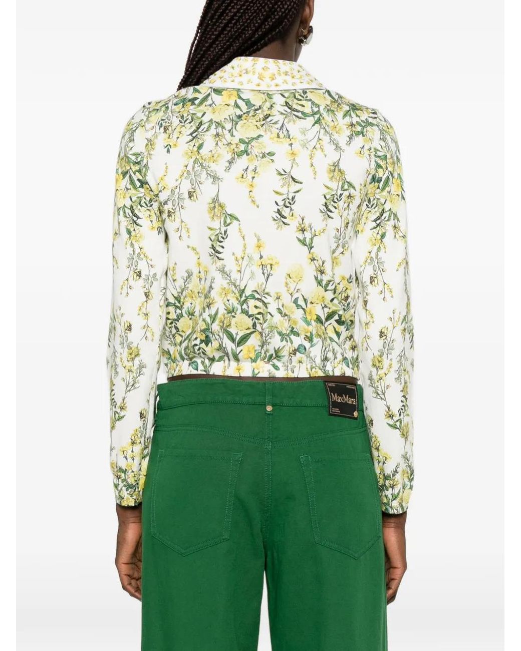 Alice + Olivia White Carson Printed Cardigan
