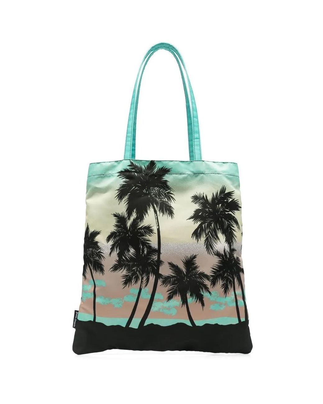 Palm Angels Green Sunset-Print Tote Bag