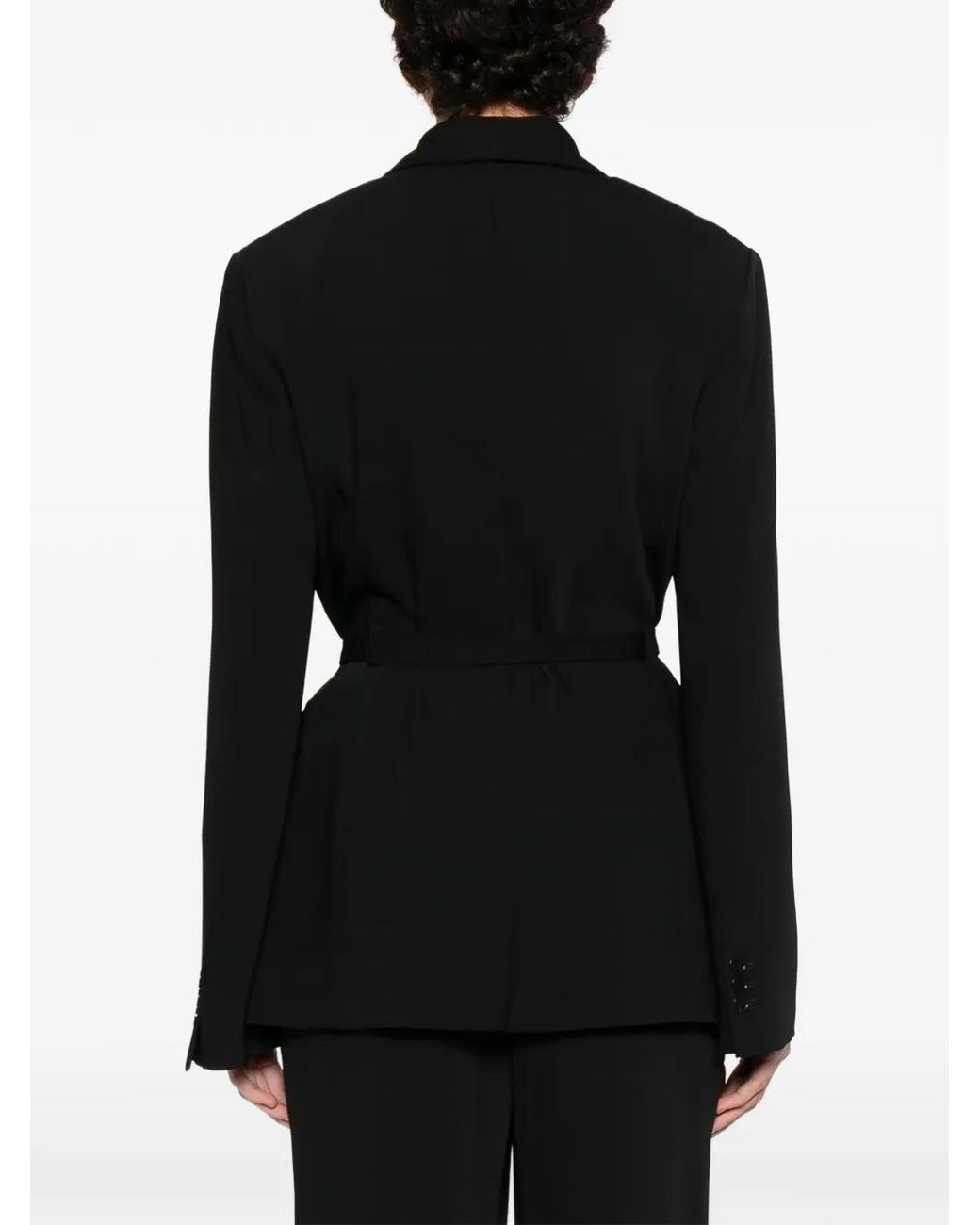 P.A.R.O.S.H. Black Tie-Detail Blazer
