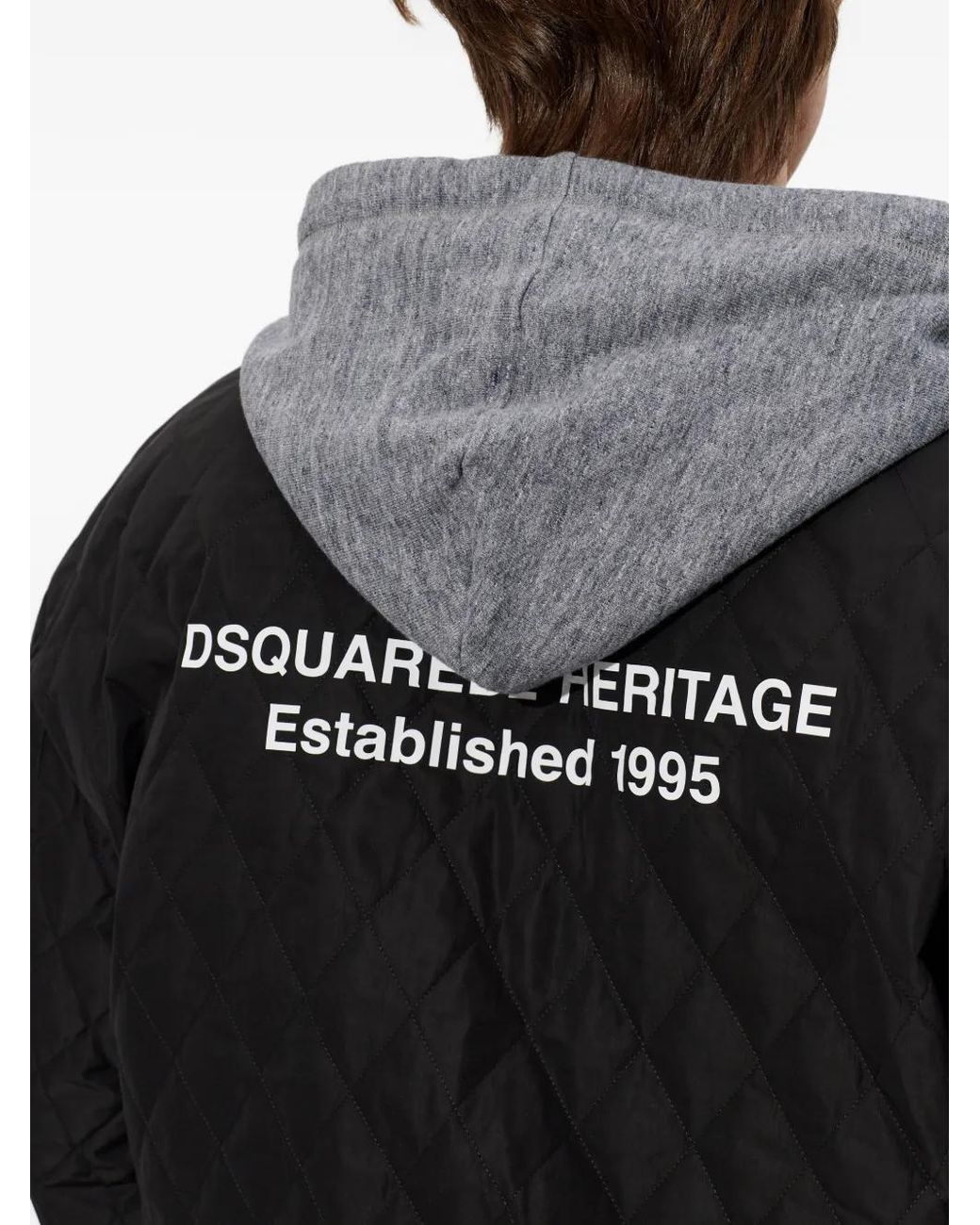 DSquared² Gewatteerd Bomberjack Met Capuchon in het Black voor heren