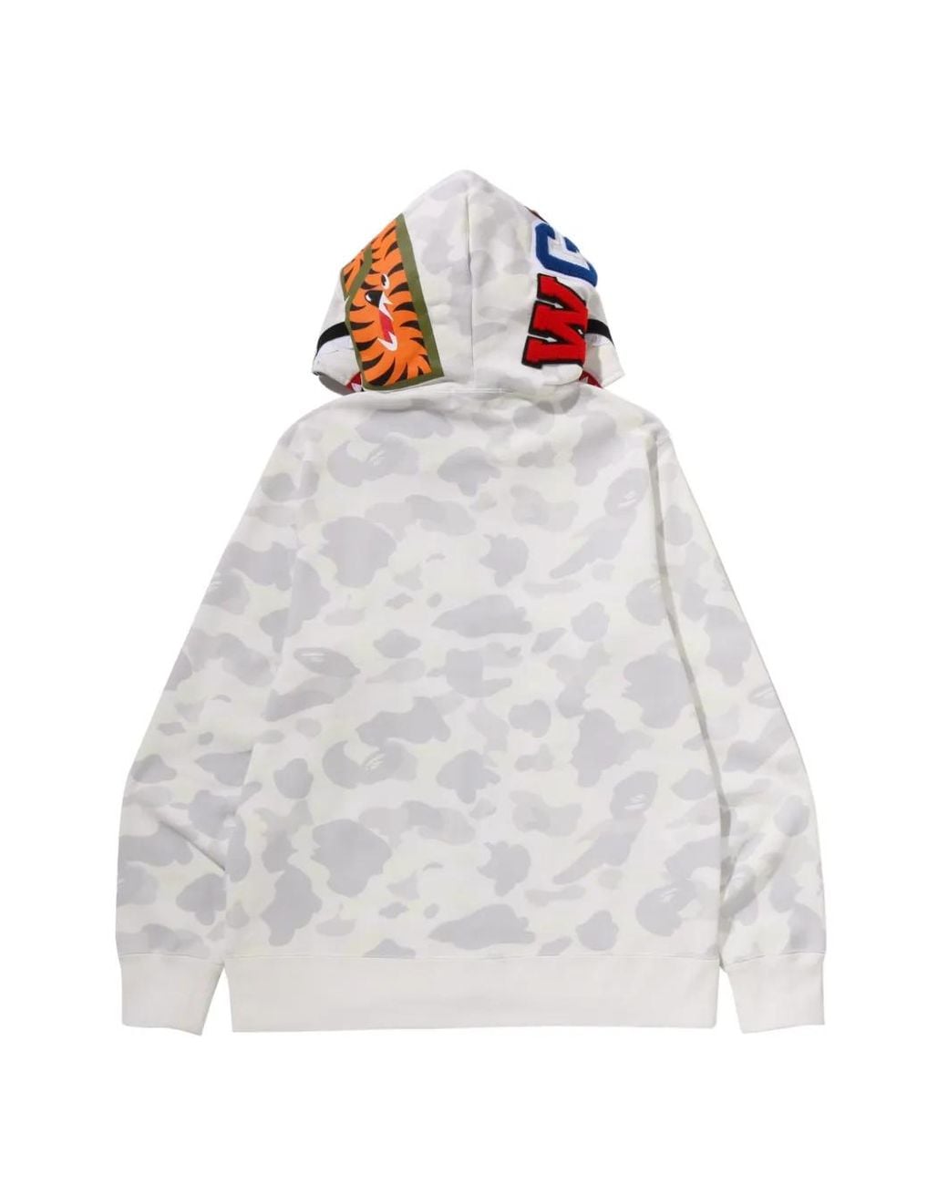 A Bathing Ape White Shark Camouflage Hoodie for men