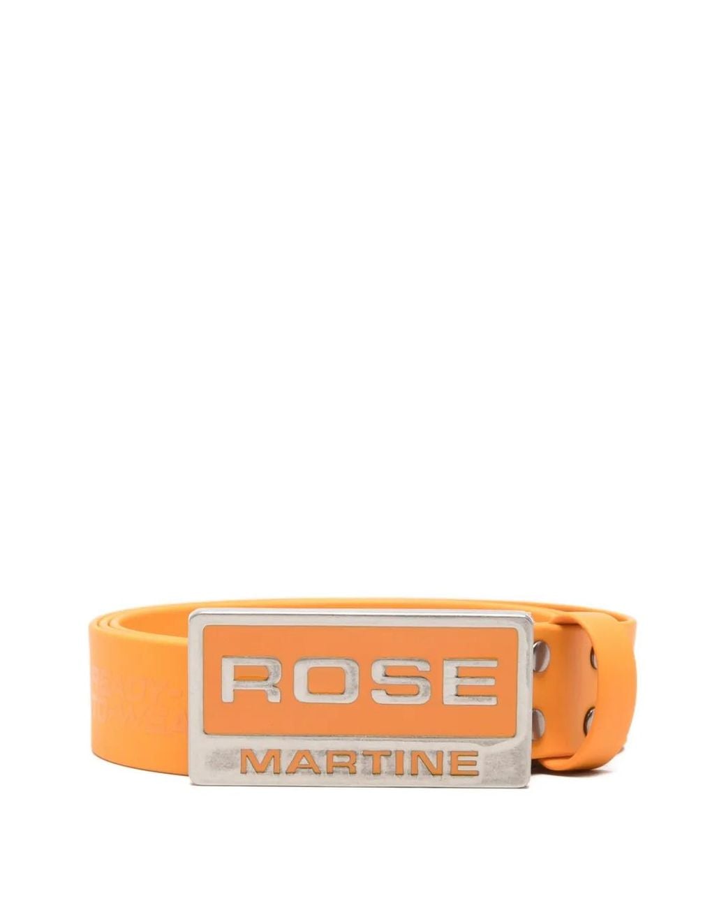 Martine Rose Orange Logo Buckle Belt