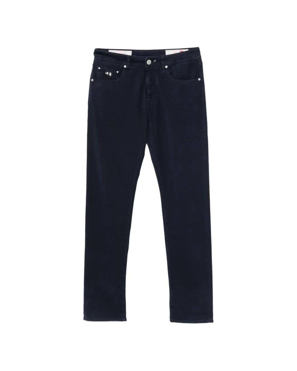 Sartoria Tramarossa Blue Michelangelo Logo-Patch Trousers for men