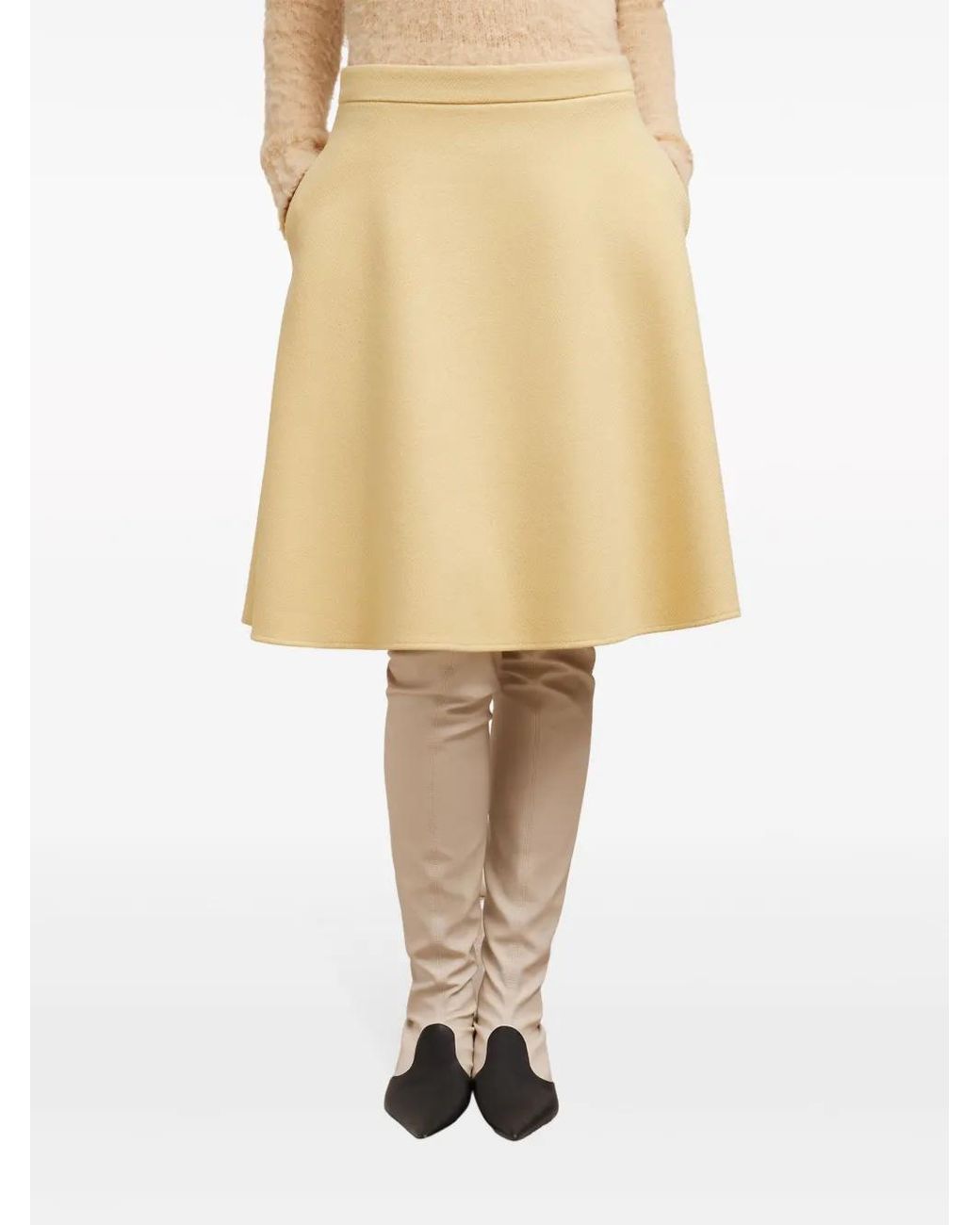 AMI Natural A-Line Skirt