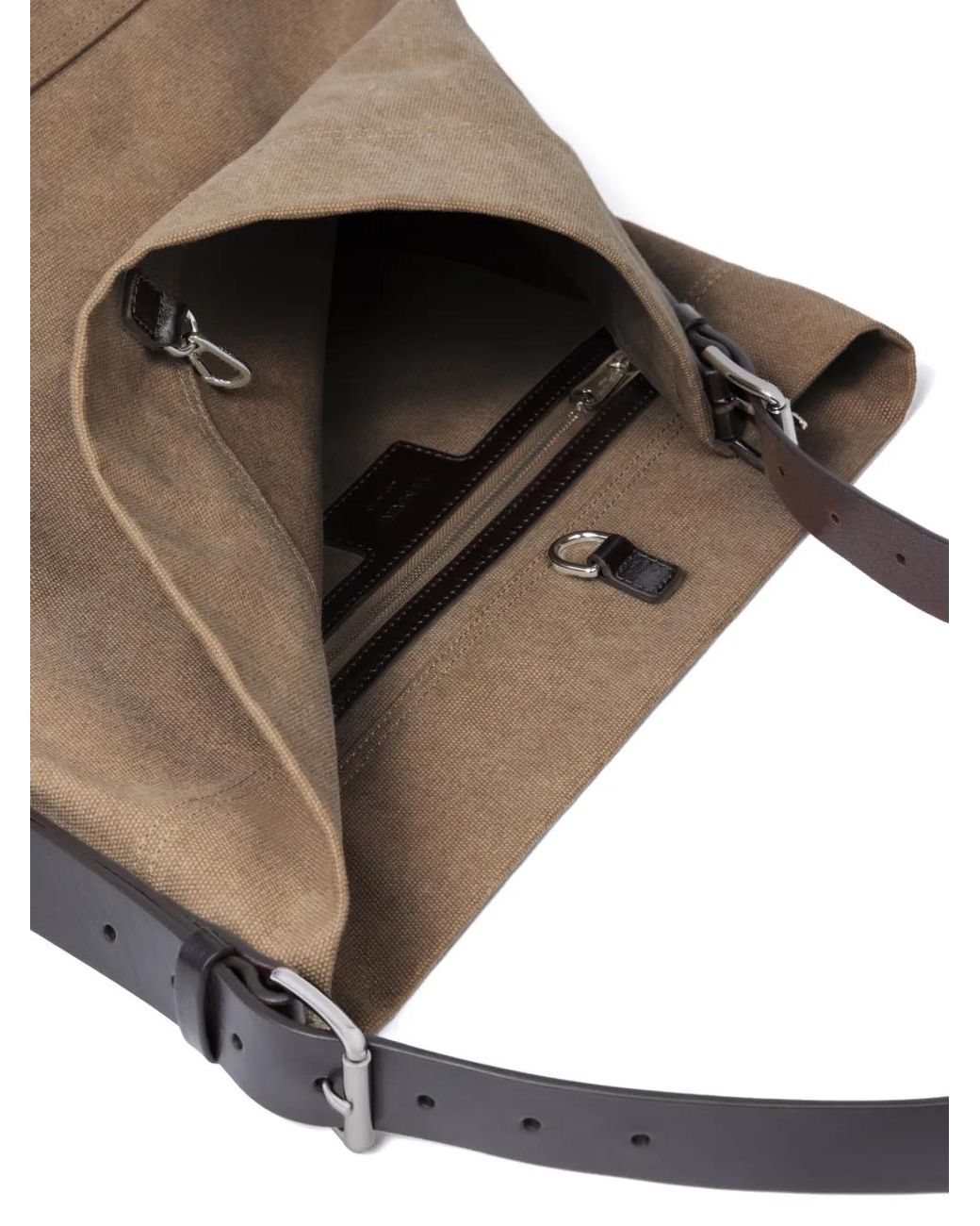 Lemaire Brown Belted Tote Bag for men