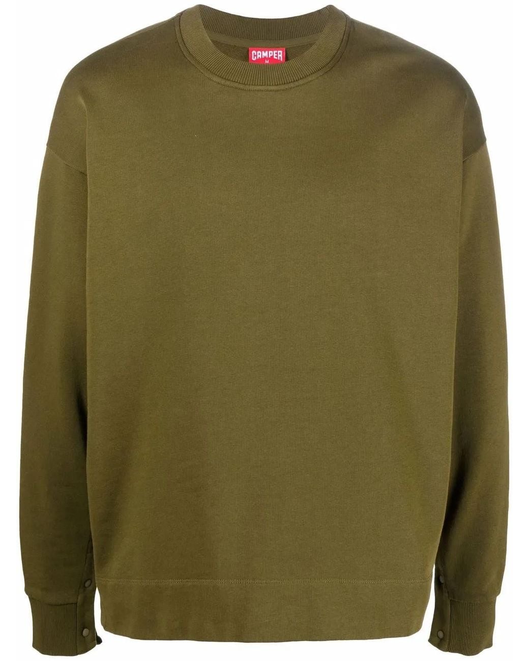 Camper Green Crew-Neck Organic Cotton Sweatshirt